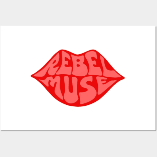 rebel muse lips Posters and Art